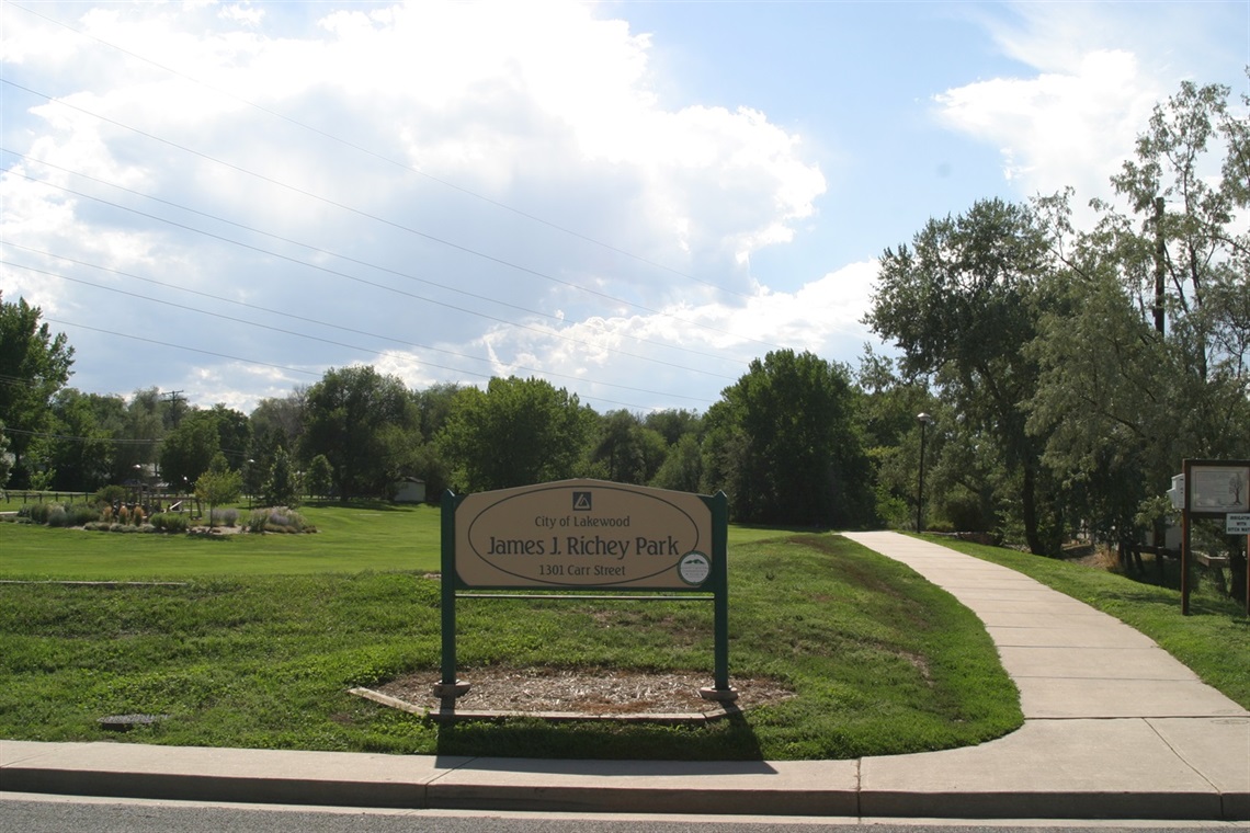 James J. Richey Park and sign