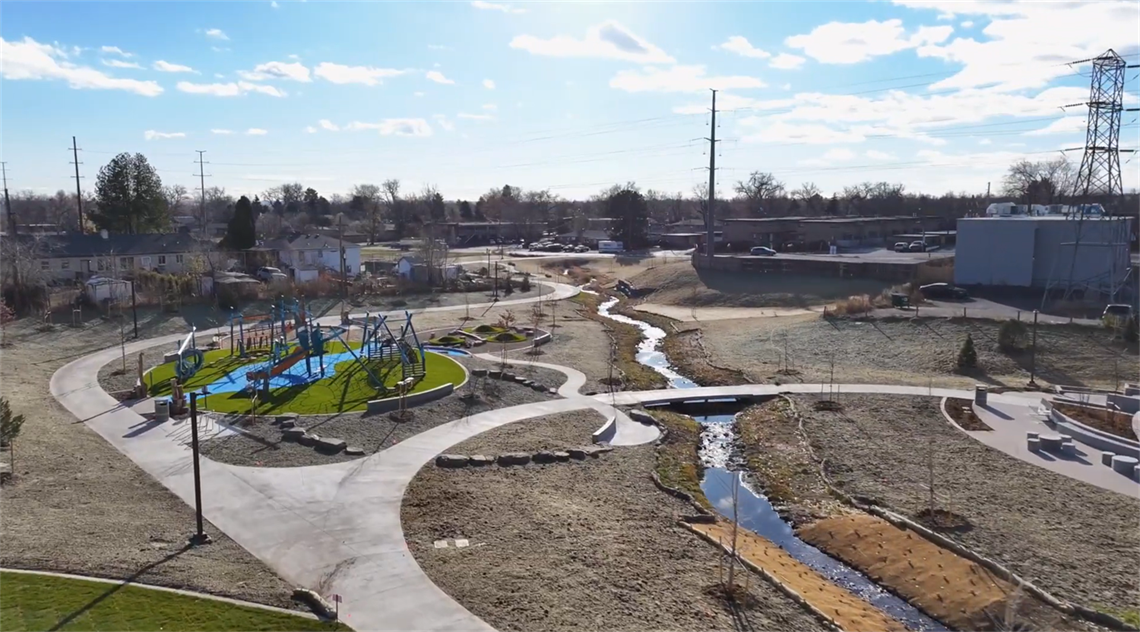 two creeks park aerial view