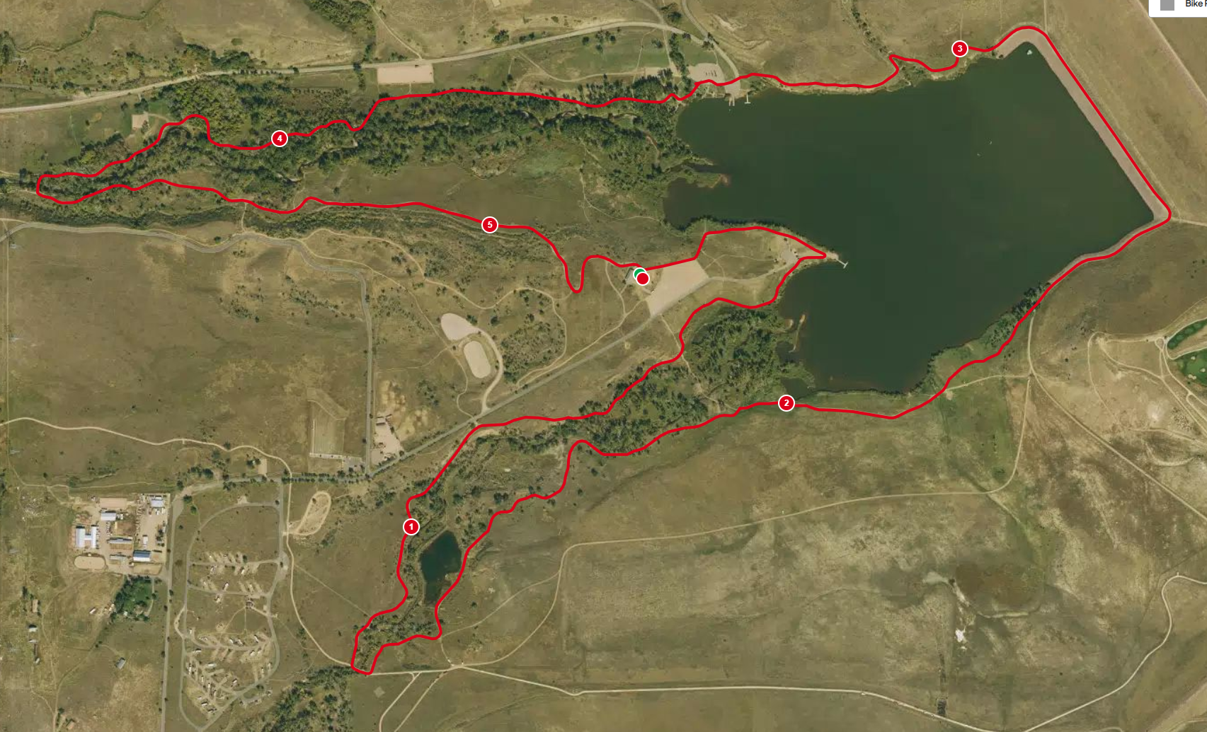 Race 1 short course of 5.2 miles map