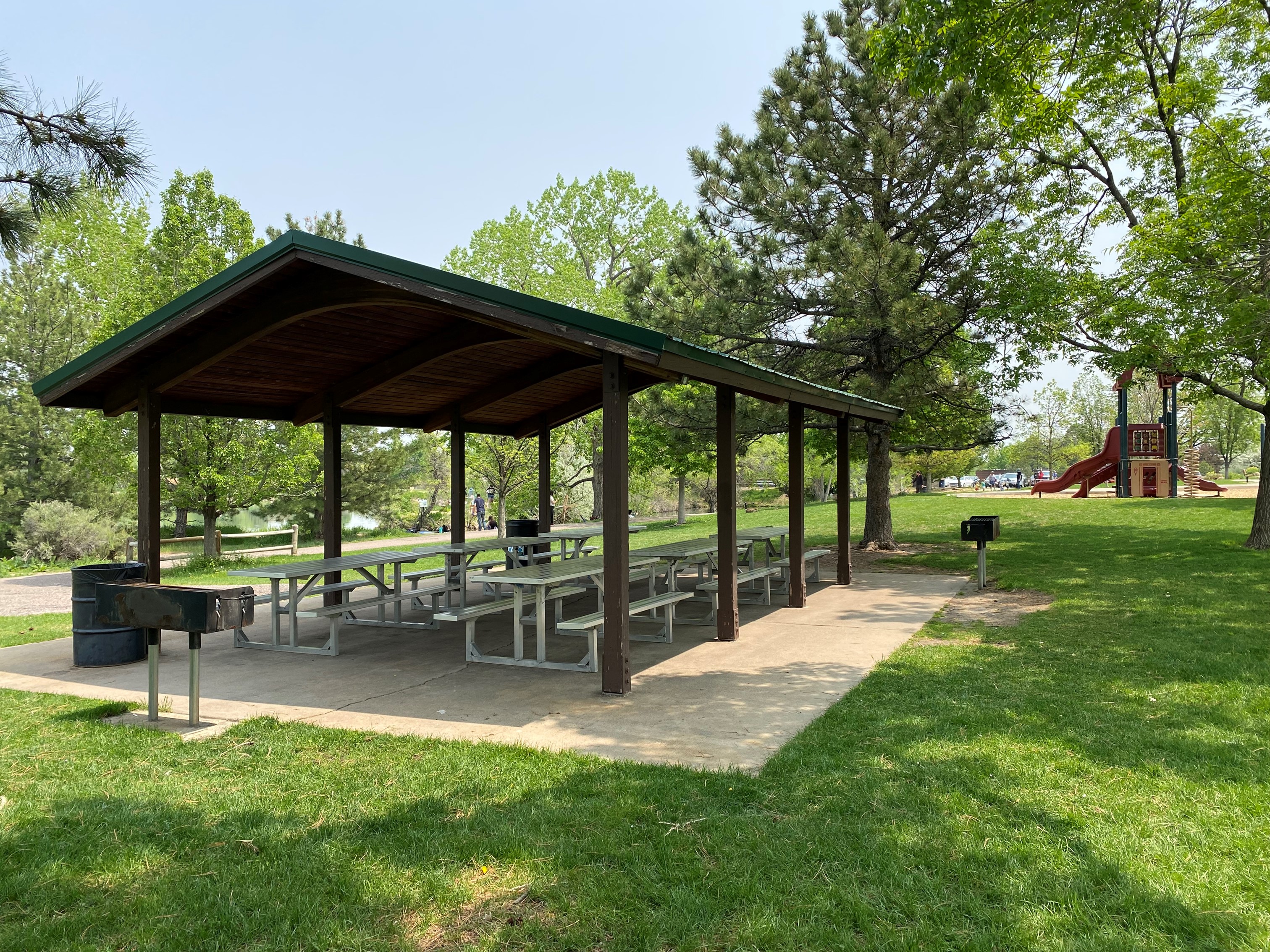 Kendrick Lake Park reservable picnic shelter with playground