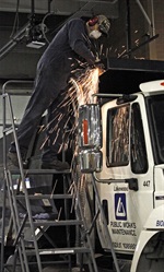 Fleet mechanic welding