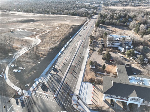 Aerial view of Wadsworth and Morrison