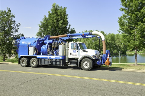 A picture of a vac truck.