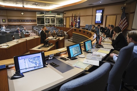 Lakewood Planning Commission during a meeting.