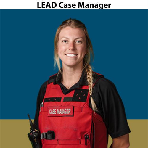 Case Manager uniform - Red vest with a black shirt